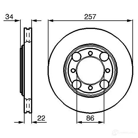 Тормозной диск BOSCH 0986478675 339111 L47VK B D591
