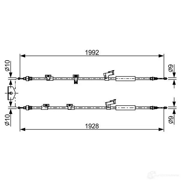 Трос ручника, стояночного тормоза BOSCH 1987482494 355507 BC2 494 N1F5PNC