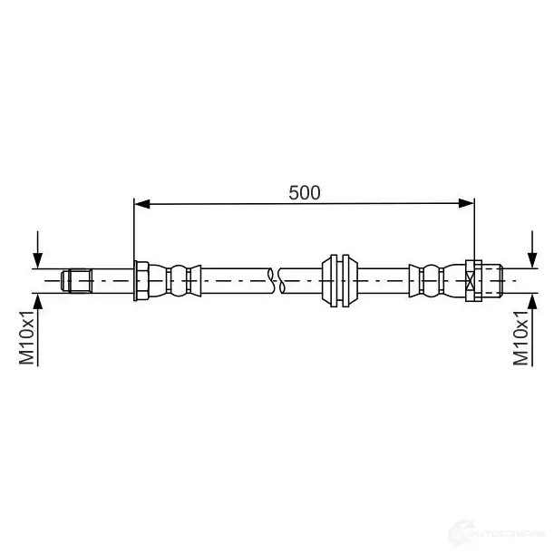 Тормозной шланг BOSCH 1987481676 BH156 0 YNYFJ 354769