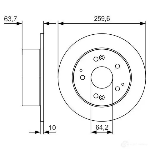 Тормозной диск BOSCH 340675 E1 90 R-02C0396/0016 BD2275 0986479v39