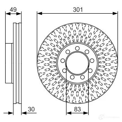 Тормозной диск BOSCH BD171 0 340170 0986479a23 0SXNLP