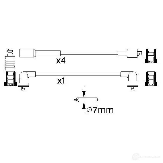 Высоковольтные провода зажигания, комплект BOSCH 0986356941 335697 L57RRJ B 941