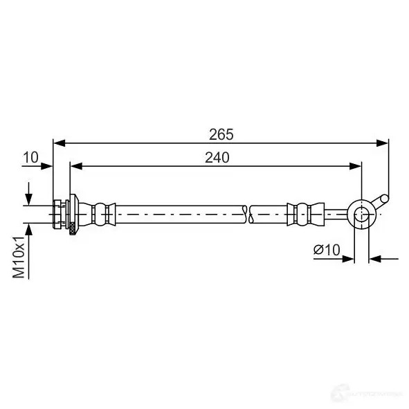 Тормозной шланг BOSCH B H1454 354663 1987481570 VU2UV