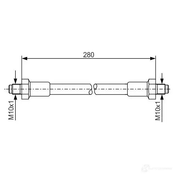 Тормозной шланг BOSCH 1987476267 BH0 91 352778 5O56471
