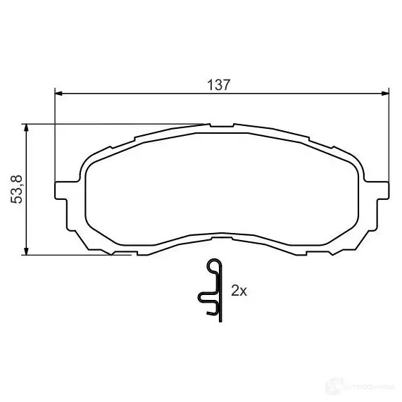 Тормозные колодки, комплект BOSCH BP1281 342358 24372 0986494373