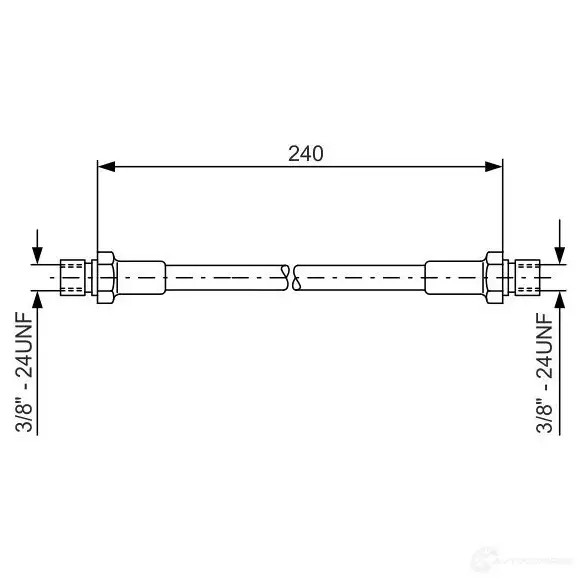 Тормозной шланг BOSCH 352788 X73ZG 1987476288 BH 095