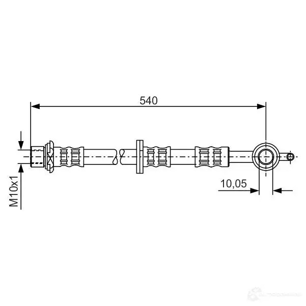 Тормозной шланг BOSCH B H494 1987476837 353180 H2269
