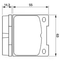 Тормозные колодки, комплект BOSCH 337705 BP501 20 088 0986460881