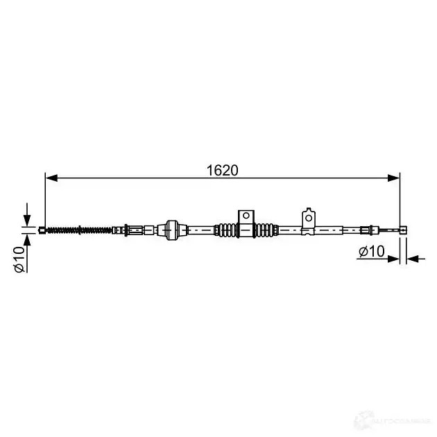 Трос ручника, стояночного тормоза BOSCH B C2521 1987482521 ENIIR 355531