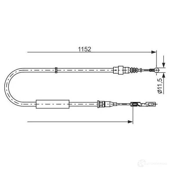 Трос ручника, стояночного тормоза BOSCH 1987482310 BC 1195 355369 ZLMS5