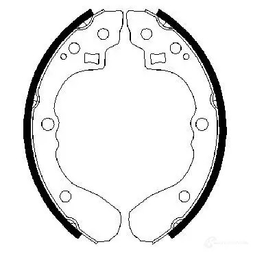 Барабанные тормозные колодки, комплект BOSCH 0986487636 B S869 341694 NXB0TYF