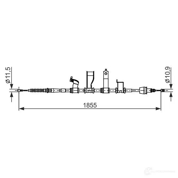 Трос ручника, стояночного тормоза BOSCH 355677 BC2 685 1987482685 YLJL3A