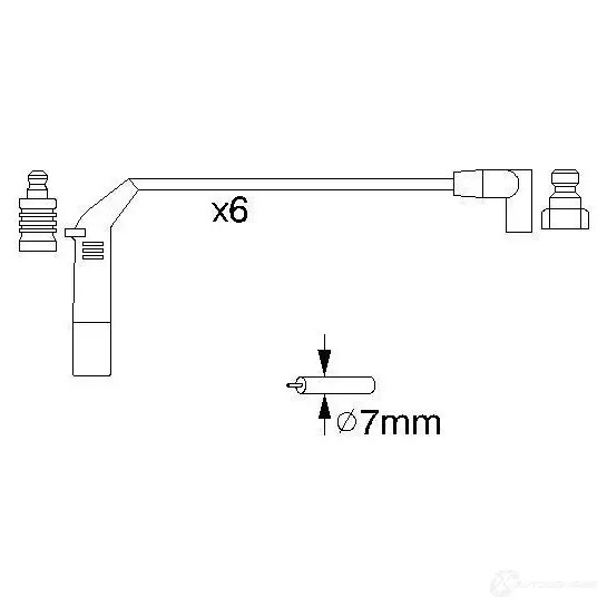Высоковольтные провода зажигания, комплект BOSCH 0986356755 R0LQ6 335548 B 755