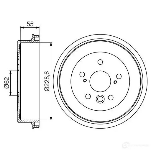Тормозной барабан BOSCH AXL4XP 338564 0986477168 DB23 9