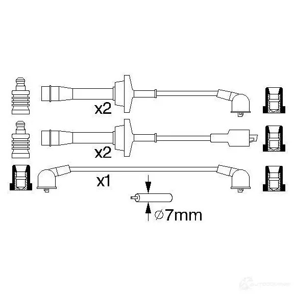Высоковольтные провода зажигания, комплект BOSCH 335694 0986356938 B 938 XHYFL8