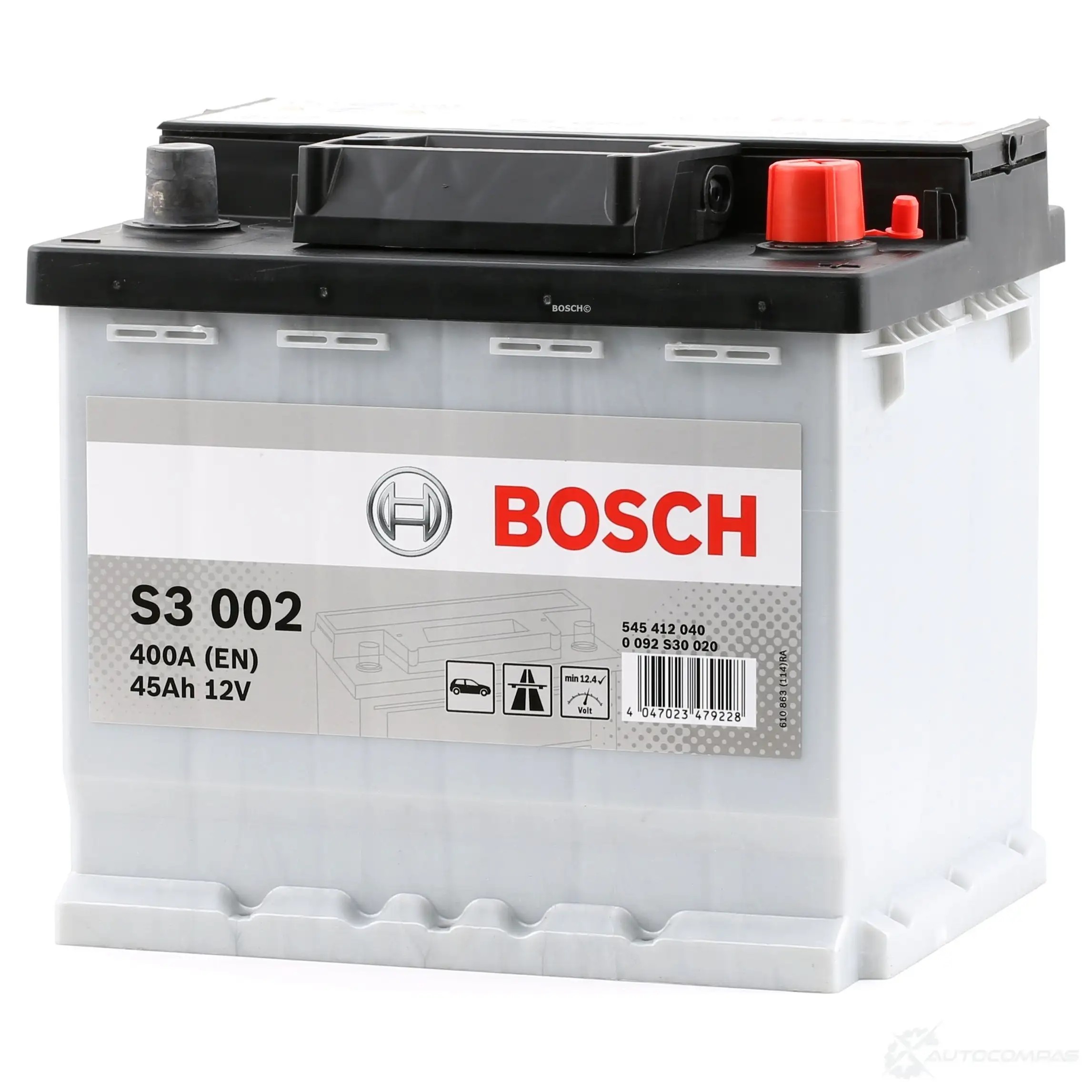 Аккумулятор 45 ач обратная 400 а 12 в Кальциевый [CA/CA] s3 207x175x190 BOSCH 12V 45Ah 400A 0092S30020 545 412 040 304067