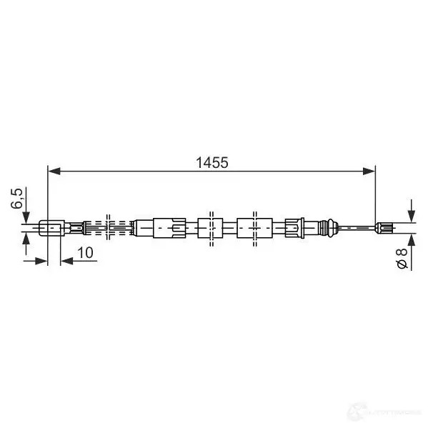 Трос ручника, стояночного тормоза BOSCH 353327 57RLT4 B C034 1987477040