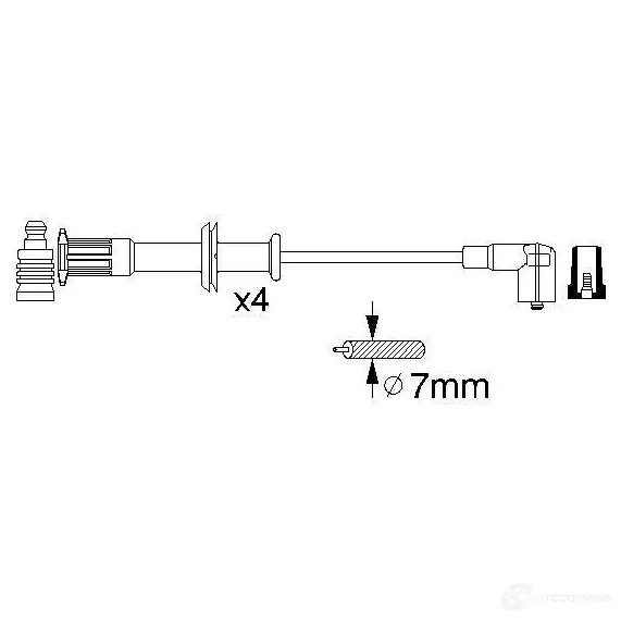 Высоковольтные провода зажигания, комплект BOSCH 0356912829 324915 6GFTC4 ES 829