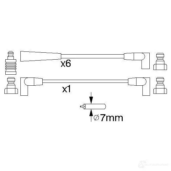 Высоковольтные провода зажигания, комплект BOSCH 2IWY1 0986356711 335506 B 711