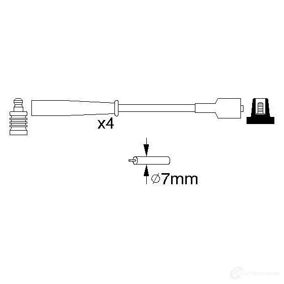 Высоковольтные провода зажигания, комплект BOSCH 335717 B 961 B9JN5OC 0986356961