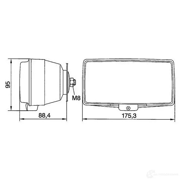 Противотуманная фара, противотуманка птф BOSCH 9J6IV HC 3165142323930 1423138532 0305601104
