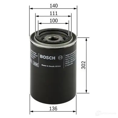 Масляный фильтр BOSCH 370566 f026407056 MKHF8XG P 7056