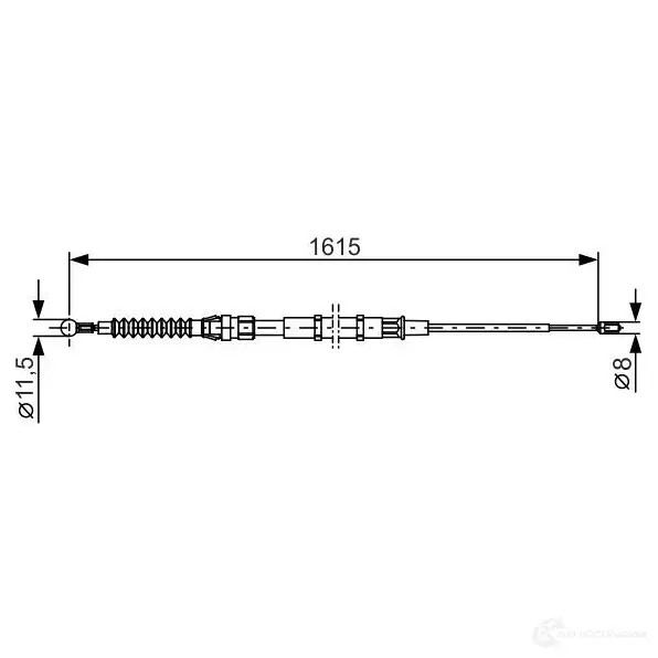 Трос ручника, стояночного тормоза BOSCH 75WKL 1987482328 BC 1212 355383