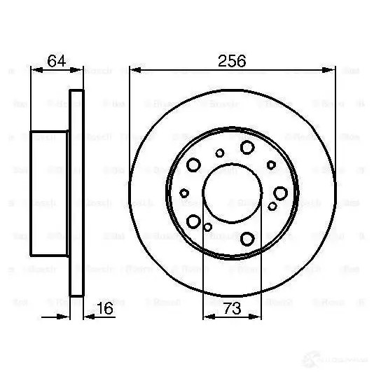 Тормозной диск BOSCH 1BGXL8R 0986479b24 1193479210 BD202 5