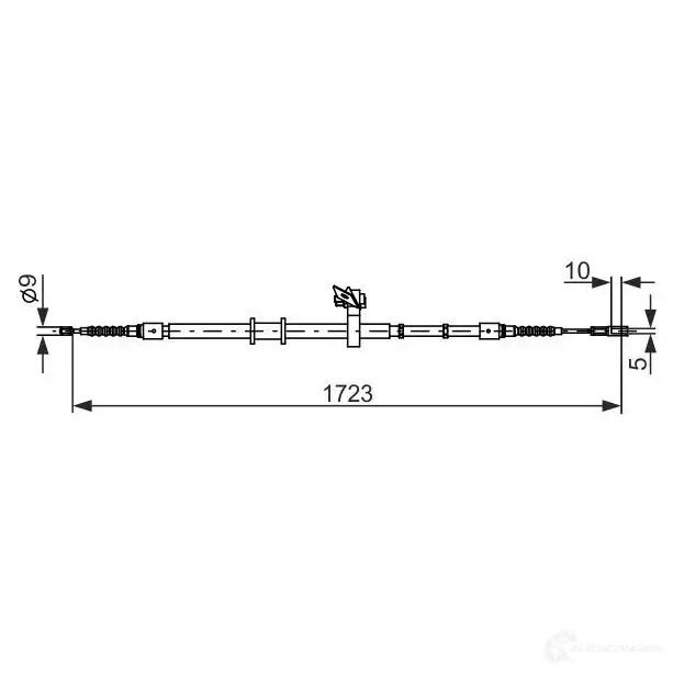 Трос ручника, стояночного тормоза BOSCH 0J3A9N BC1 153 1987482269 355331