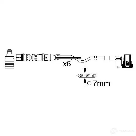 Высоковольтные провода зажигания, комплект BOSCH 335456 0986356348 B 348 X8WOBBO