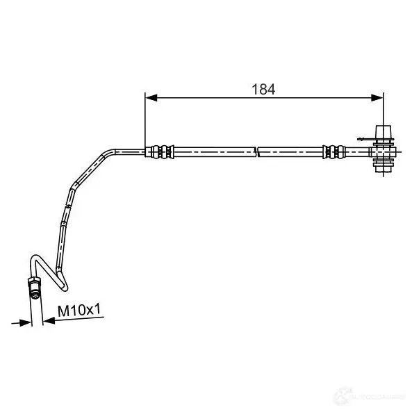 Тормозной шланг BOSCH BH 1418 1987481534 354630 7C6SV