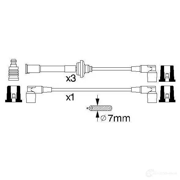 Высоковольтные провода зажигания, комплект BOSCH 1423138682 ES 825 BCKQU3V 0356912825
