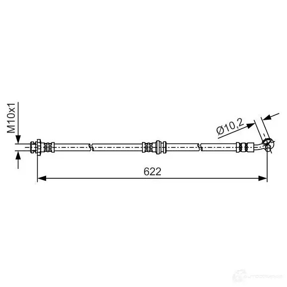 Тормозной шланг BOSCH 1193508853 V5QFV73 1987481a31 BH19 19