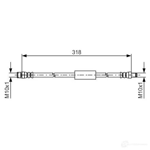 Тормозной шланг BOSCH 1987481618 B H1502 GFT8U 354711