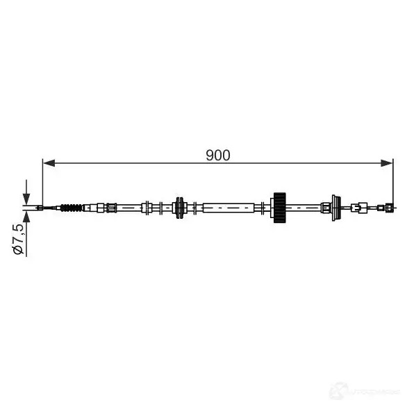 Трос ручника, стояночного тормоза BOSCH B C2793 1987482793 YNYS8 1425139091