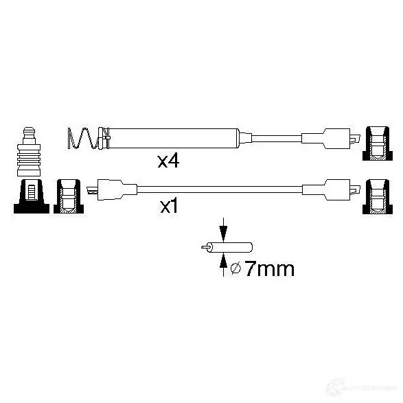 Высоковольтные провода зажигания, комплект BOSCH 335582 B 796 0986356796 OBZZCC