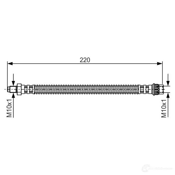 Тормозной шланг BOSCH 1987481090 354208 9RN6I BH9 82