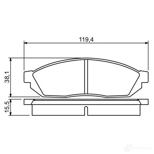 Тормозные колодки, комплект BOSCH 0986494208 BP1144 342196 20731