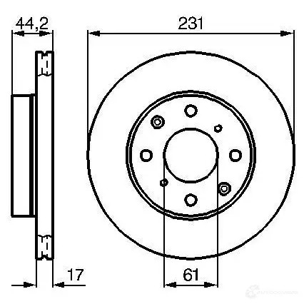 Тормозной диск BOSCH 338784 EKCJOXQ BD 163 0986478203