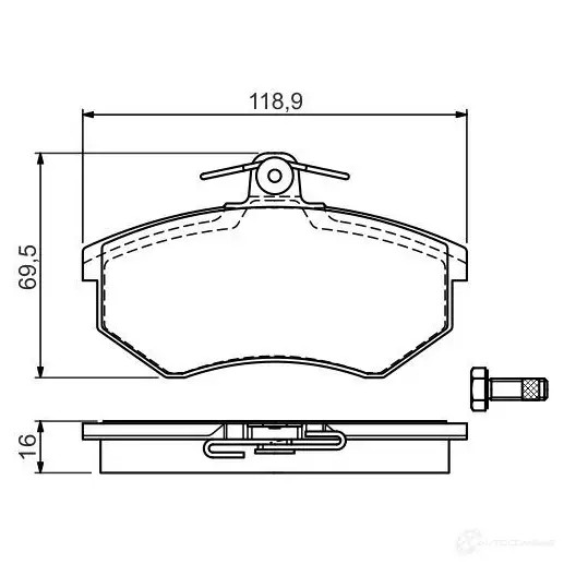 Тормозные колодки, комплект BOSCH 342508 0986494544 BP1465 20669