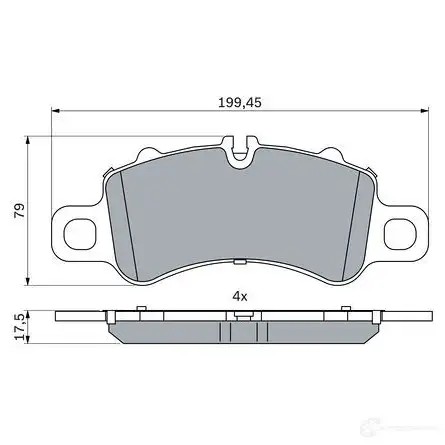 Тормозные колодки, комплект BOSCH CR WXPT 0986424847 1437243478