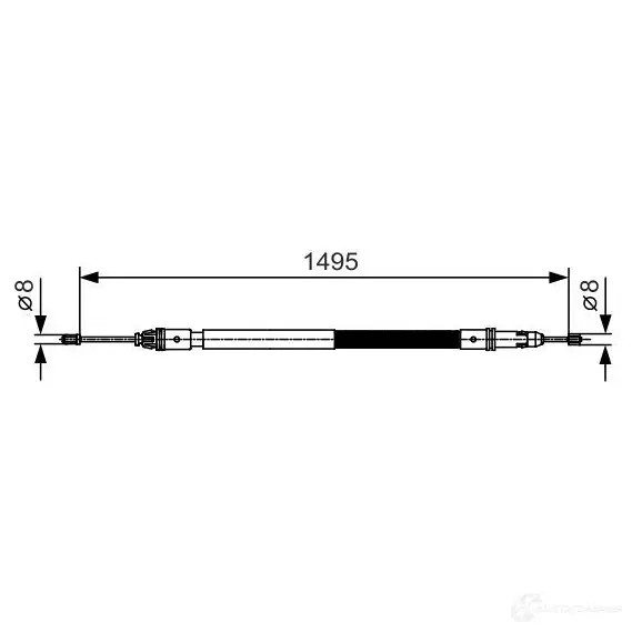 Трос ручника, стояночного тормоза BOSCH 355188 G0X2EWE 1987482118 BC101 2