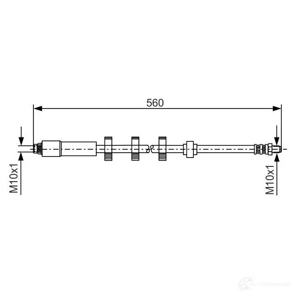 Тормозной шланг BOSCH 2M95KWR 1987481290 BH11 82 354397