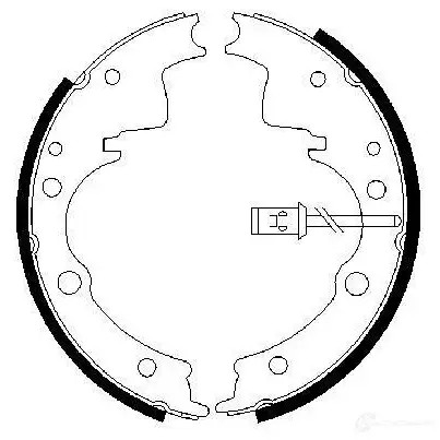 Барабанные тормозные колодки, комплект BOSCH 0986487375 BS 625 341544 2SQQPE