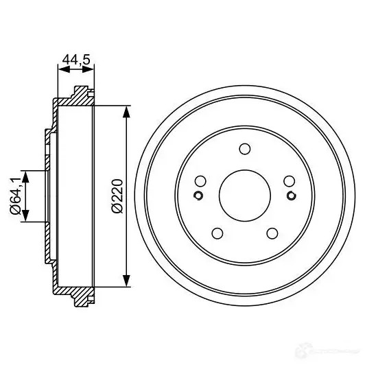 Тормозной барабан BOSCH 0986477147 9EXYLC7 DB 218 338543
