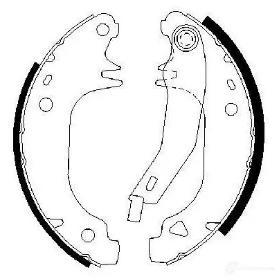 Барабанные тормозные колодки, комплект BOSCH 4BZYQF 0986487382 BS63 2 341548