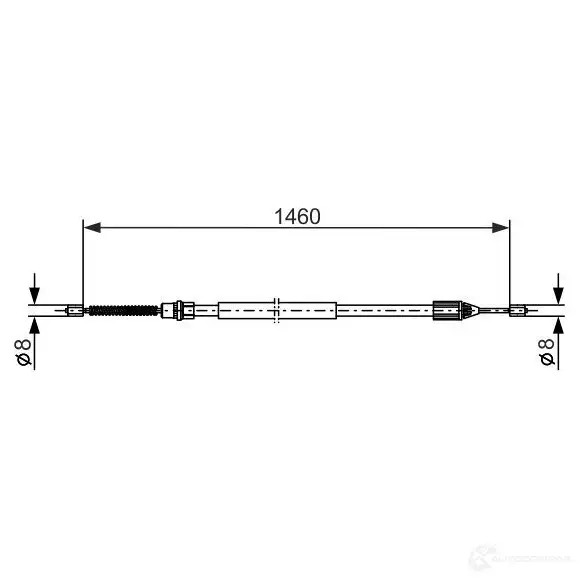 Трос ручника, стояночного тормоза BOSCH PKBVC 1987477646 BC 508 353763
