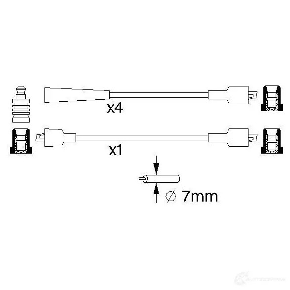 Высоковольтные провода зажигания, комплект BOSCH B 082 335760 0986357082 JHDBZ