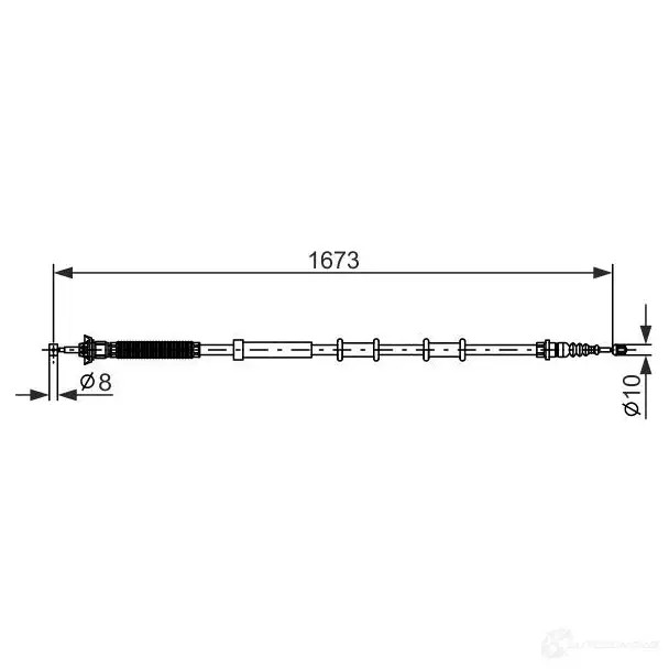 Трос ручника, стояночного тормоза BOSCH 31FPAW 1987477977 354062 BC81 1