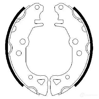 Барабанные тормозные колодки, комплект BOSCH B S508 0986487252 QIQ4Z 341463